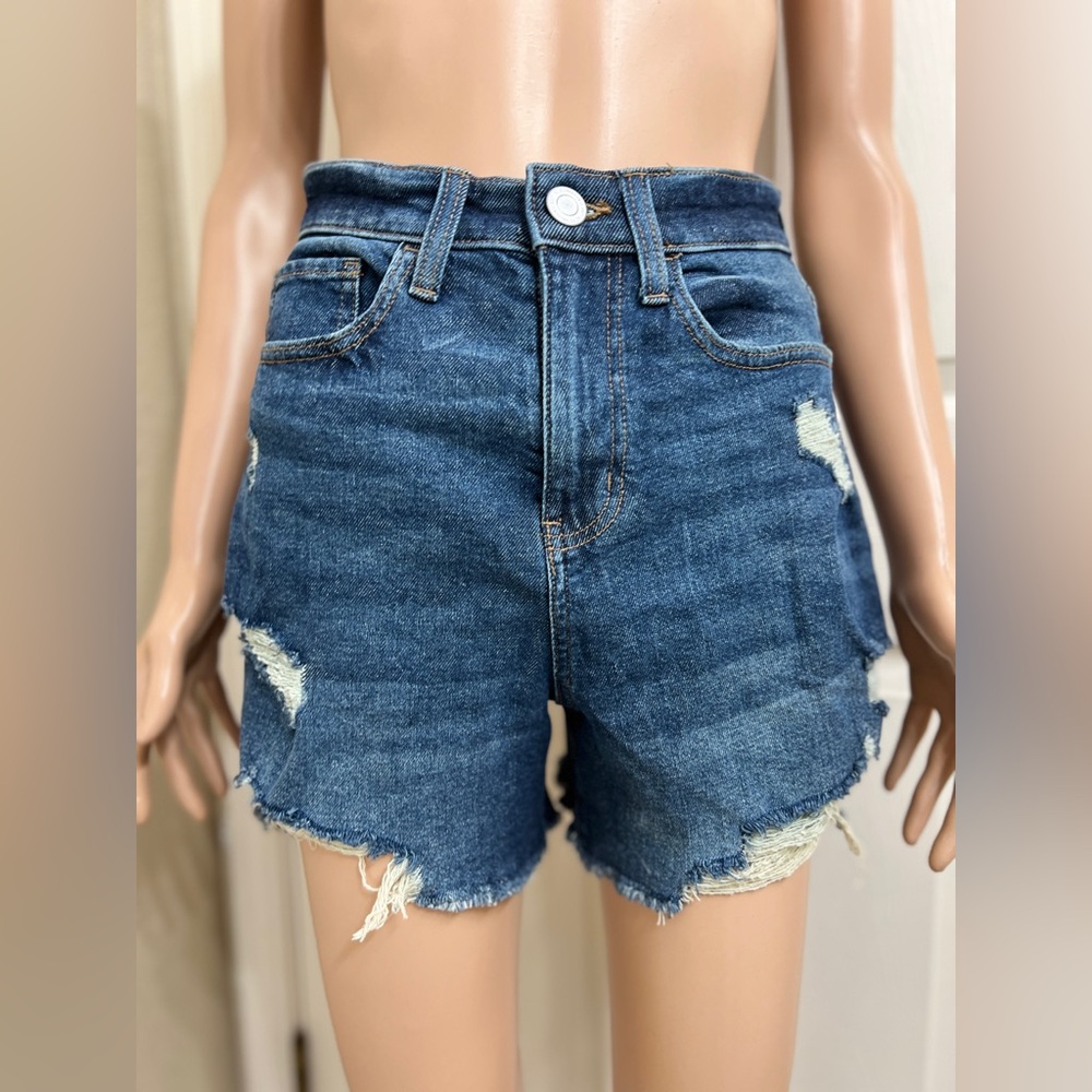 Denim Distressed Women Shorts
